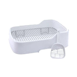 Maxbell Mesh Dog Toilet for Small and Medium Dogs Easy to Clean with Protection Wall White
