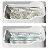 Maxbell Mesh Dog Toilet for Small and Medium Dogs Easy to Clean with Protection Wall White