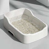 Maxbell Mesh Dog Toilet for Small and Medium Dogs Easy to Clean with Protection Wall White