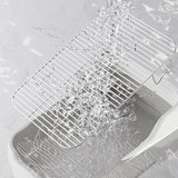 Maxbell Mesh Dog Toilet for Small and Medium Dogs Easy to Clean with Protection Wall White
