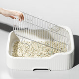 Maxbell Mesh Dog Toilet for Small and Medium Dogs Easy to Clean with Protection Wall White