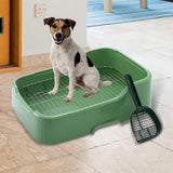 Maxbell Mesh Dog Toilet for Small and Medium Dogs Easy to Clean with Protection Wall Green
