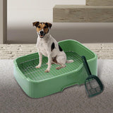 Maxbell Mesh Dog Toilet for Small and Medium Dogs Easy to Clean with Protection Wall Green