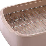 Maxbell Mesh Dog Toilet for Small and Medium Dogs Easy to Clean with Protection Wall Brown