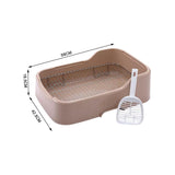 Maxbell Mesh Dog Toilet for Small and Medium Dogs Easy to Clean with Protection Wall Brown