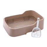 Maxbell Mesh Dog Toilet for Small and Medium Dogs Easy to Clean with Protection Wall Brown