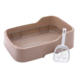 Maxbell Mesh Dog Toilet for Small and Medium Dogs Easy to Clean with Protection Wall Brown