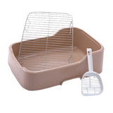 Maxbell Mesh Dog Toilet for Small and Medium Dogs Easy to Clean with Protection Wall Brown
