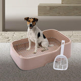 Maxbell Mesh Dog Toilet for Small and Medium Dogs Easy to Clean with Protection Wall Brown