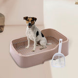 Maxbell Mesh Dog Toilet for Small and Medium Dogs Easy to Clean with Protection Wall Brown