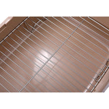 Maxbell Mesh Dog Toilet for Small and Medium Dogs Easy to Clean with Protection Wall Brown