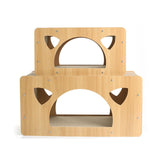 Maxbell Cat Corrugated House Scratching Bed Lounge Scratcher Cardboard for Kitty 58.5cmx26.5cmx29.5cm
