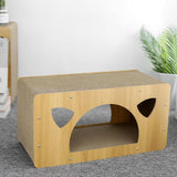 Maxbell Cat Corrugated House Scratching Bed Lounge Scratcher Cardboard for Kitty 58.5cmx26.5cmx29.5cm