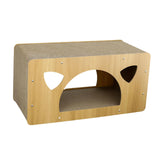Maxbell Cat Corrugated House Scratching Bed Lounge Scratcher Cardboard for Kitty 58.5cmx26.5cmx29.5cm