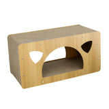 Maxbell Cat Corrugated House Scratching Bed Lounge Scratcher Cardboard for Kitty 58.5cmx26.5cmx29.5cm