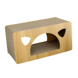 Maxbell Cat Corrugated House Scratching Bed Lounge Scratcher Cardboard for Kitty 58.5cmx26.5cmx29.5cm