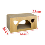 Maxbell Cat Corrugated House Scratching Bed Lounge Scratcher Cardboard for Kitty 44cmx24cmx23cm