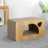 Maxbell Cat Corrugated House Scratching Bed Lounge Scratcher Cardboard for Kitty 44cmx24cmx23cm