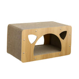 Maxbell Cat Corrugated House Scratching Bed Lounge Scratcher Cardboard for Kitty 44cmx24cmx23cm