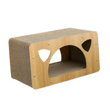 Maxbell Cat Corrugated House Scratching Bed Lounge Scratcher Cardboard for Kitty 44cmx24cmx23cm