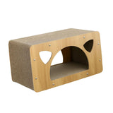 Maxbell Cat Corrugated House Scratching Bed Lounge Scratcher Cardboard for Kitty 44cmx24cmx23cm