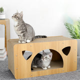 Maxbell Cat Corrugated House Scratching Bed Lounge Scratcher Cardboard for Kitty 44cmx24cmx23cm