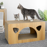 Maxbell Cat Corrugated House Scratching Bed Lounge Scratcher Cardboard for Kitty 44cmx24cmx23cm