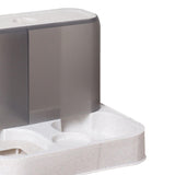 Maxbell Pet Feeder Drink Fountain Large Capacity Gravity Feeder Cat Dog Bowl Dish White