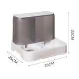 Maxbell Pet Feeder Drink Fountain Large Capacity Gravity Feeder Cat Dog Bowl Dish White