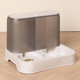Maxbell Pet Feeder Drink Fountain Large Capacity Gravity Feeder Cat Dog Bowl Dish White