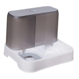 Maxbell Pet Feeder Drink Fountain Large Capacity Gravity Feeder Cat Dog Bowl Dish Gray