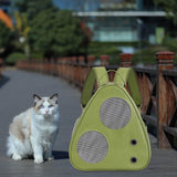 Maxbell Cat Carrier Backpack with Pocket Adjustable Shoulder Strap for Camping Green