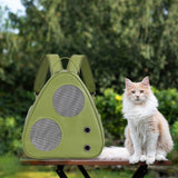 Maxbell Cat Carrier Backpack with Pocket Adjustable Shoulder Strap for Camping Green