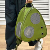 Maxbell Cat Carrier Backpack with Pocket Adjustable Shoulder Strap for Camping Green