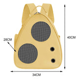 Maxbell Cat Carrier Backpack with Pocket Adjustable Shoulder Strap for Camping Yellow