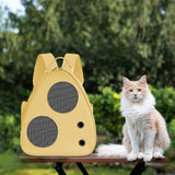 Maxbell Cat Carrier Backpack with Pocket Adjustable Shoulder Strap for Camping Yellow