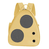 Maxbell Cat Carrier Backpack with Pocket Adjustable Shoulder Strap for Camping Yellow