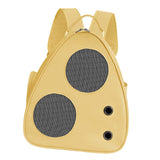 Maxbell Cat Carrier Backpack with Pocket Adjustable Shoulder Strap for Camping Yellow