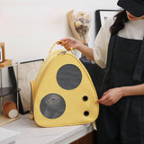 Maxbell Cat Carrier Backpack with Pocket Adjustable Shoulder Strap for Camping Yellow