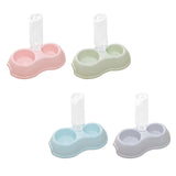 Maxbell Pets Water and Food Bowl Set Small Animals Watering Double Cats Dogs Bowls Pink
