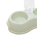 Maxbell Pets Water and Food Bowl Set Small Animals Watering Double Cats Dogs Bowls Green