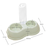 Maxbell Pets Water and Food Bowl Set Small Animals Watering Double Cats Dogs Bowls Green