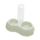 Maxbell Pets Water and Food Bowl Set Small Animals Watering Double Cats Dogs Bowls Green