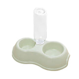 Maxbell Pets Water and Food Bowl Set Small Animals Watering Double Cats Dogs Bowls Green
