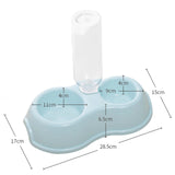 Maxbell Pets Water and Food Bowl Set Small Animals Watering Double Cats Dogs Bowls Blue