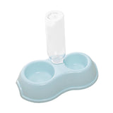 Maxbell Pets Water and Food Bowl Set Small Animals Watering Double Cats Dogs Bowls Blue