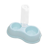 Maxbell Pets Water and Food Bowl Set Small Animals Watering Double Cats Dogs Bowls Blue
