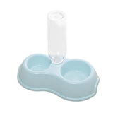 Maxbell Pets Water and Food Bowl Set Small Animals Watering Double Cats Dogs Bowls Blue
