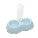 Maxbell Pets Water and Food Bowl Set Small Animals Watering Double Cats Dogs Bowls Blue