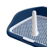 Maxbell Portable Mesh Dog Training Toilet Litter Box Small Dog Urinal with Fence Blue